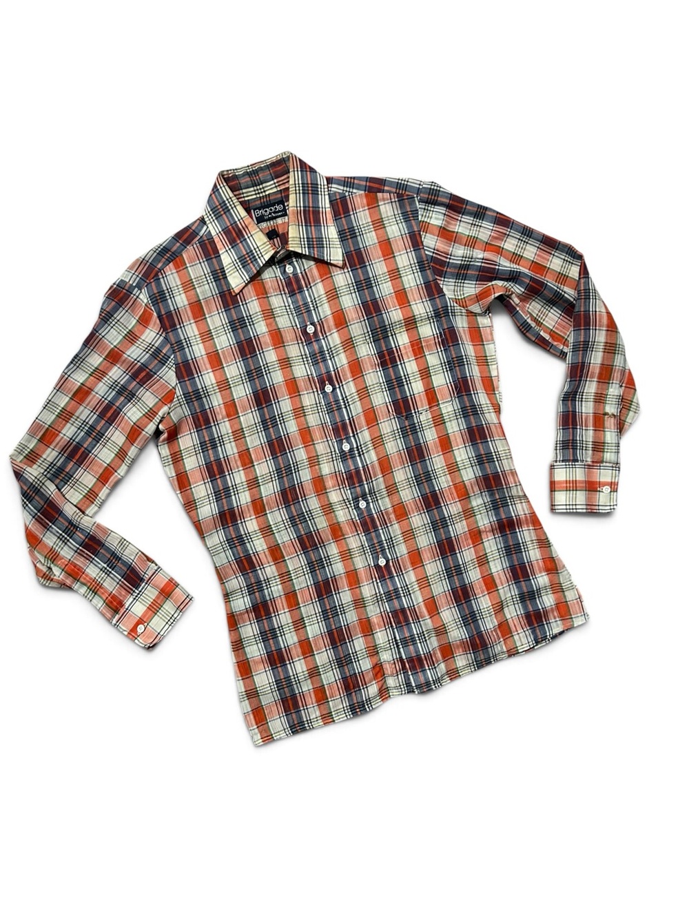 Vintage 1970s Men’s Thin COTTON Button Down S/M
